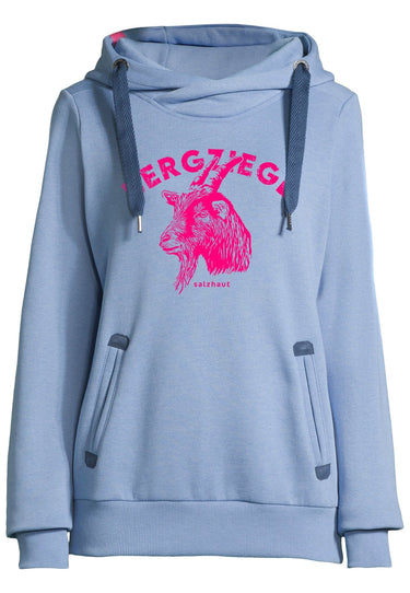 salzhaut - SÜNN - BERGZIEGE Damen Tailliert - Frontprint - Hamburg - Kapuzenpulli - 2 - #farbe_ice-blue