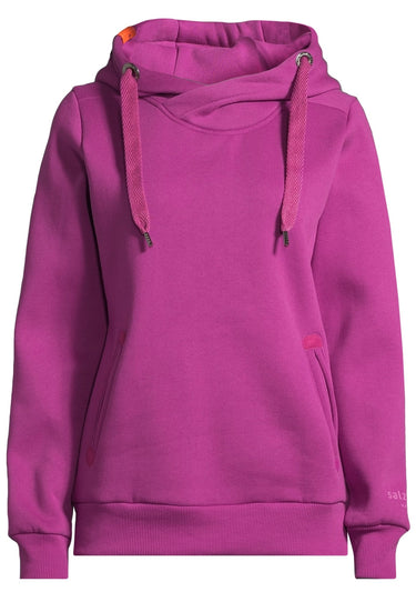 salzhaut - SÜNN Damen Tailliert - Hamburg - Hoodie - Kapuzenpulli - 104 - #farbe_plum