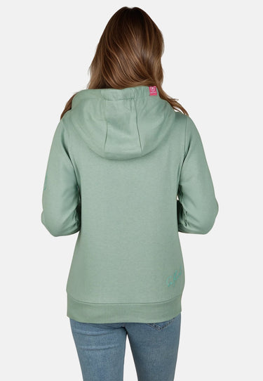 salzhaut - SÜNN Damen Tailliert - Hamburg - Hoodie - Kapuzenpulli - 56 - #farbe_salbei