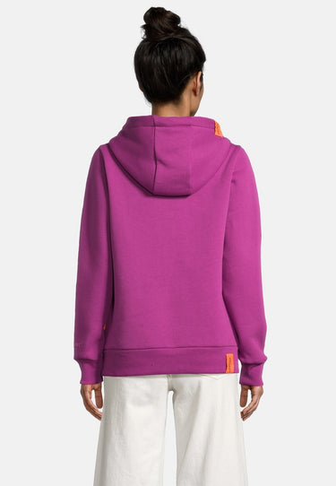 salzhaut - SÜNN Damen Tailliert - Hamburg - Hoodie - Kapuzenpulli - 106 - #farbe_plum