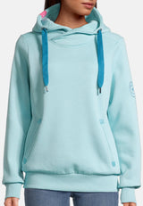 salzhaut - Damen Hoodie SÜNN Tailliert - adenauer & co - Anker - Basic - 81 - #farbe_Aqua