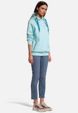 salzhaut - Damen Hoodie SÜNN Tailliert - adenauer & co - Anker - Basic - 83 - #farbe_Aqua