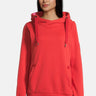 salzhaut - SÜNN Damen Tailliert - Hamburg - Hoodie - Kapuzenpulli - 1 - #farbe_chilli-red