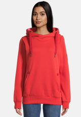 salzhaut - Damen Hoodie SÜNN Tailliert - adenauer & co - Anker - Basic - 9 - #farbe_Chilli Red