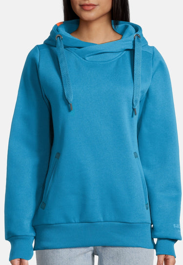 salzhaut - SÜNN Damen Tailliert - Hamburg - Hoodie - Kapuzenpulli - 100 - #farbe_fjord
