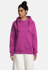 salzhaut - Damen Hoodie SÜNN Tailliert - adenauer & co - Anker - Basic - 114 - #farbe_Plum