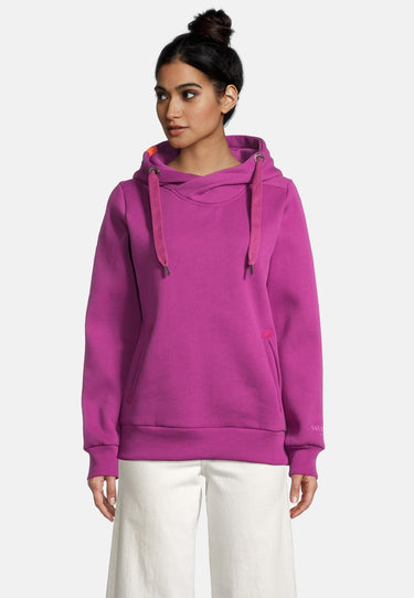 salzhaut - SÜNN Damen Tailliert - Hamburg - Hoodie - Kapuzenpulli - 103 - #farbe_plum