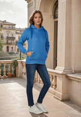 salzhaut - Damen Hoodie SÜNN Tailliert - adenauer & co - Anker - Basic - 21 - #farbe_Sky