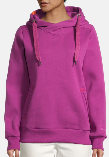 salzhaut - SÜNN Damen Tailliert - Hamburg - Hoodie - Kapuzenpulli - 105 - #farbe_plum