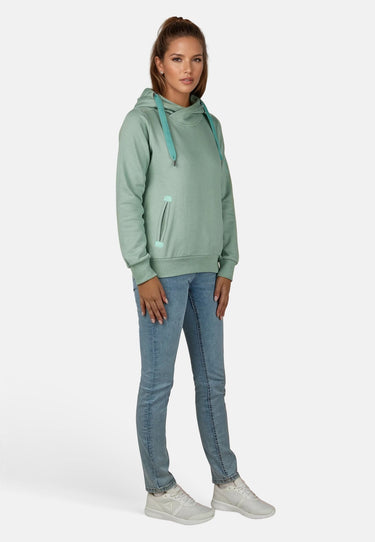 salzhaut - SÜNN Damen Tailliert - Hamburg - Hoodie - Kapuzenpulli - 57 - #farbe_salbei