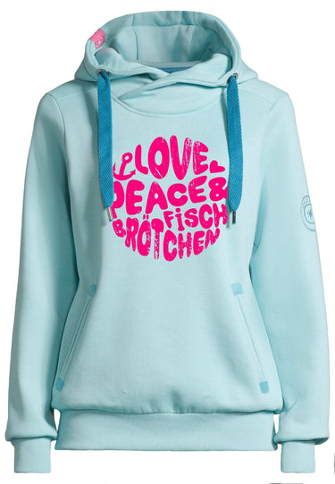 salzhaut - SÜNN - FISCHBRÖTCHEN Damen Relaxed-Fit - Hamburg - Kapuzenpulli - Sweat - 2 - #farbe_aqua