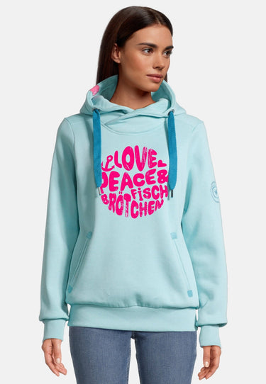salzhaut - SÜNN - FISCHBRÖTCHEN Damen Relaxed-Fit - Hamburg - Kapuzenpulli - Sweat - 1 - #farbe_aqua