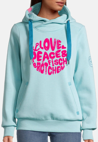 salzhaut - SÜNN - FISCHBRÖTCHEN Damen Relaxed-Fit - Hamburg - Kapuzenpulli - Sweat - 3 - #farbe_aqua