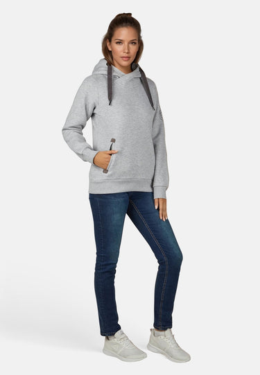 salzhaut - SÜNN HOODIE Damen Relaxed-Fit - Eingriffstaschen - Hoodie - Sweat - 33 - #farbe_grey-melange