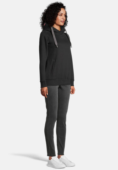 salzhaut - SÜNN HOODIE Damen Relaxed-Fit - Eingriffstaschen - Hoodie - Sweat - 38 - #farbe_black