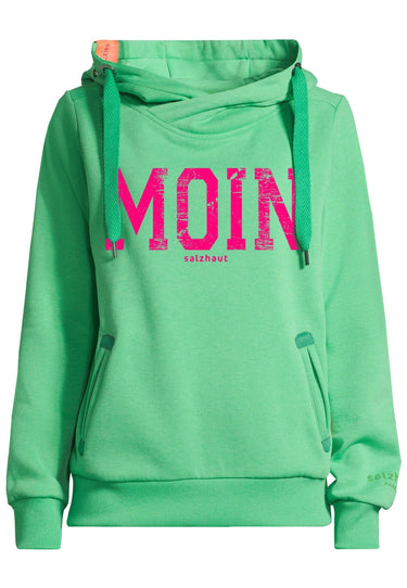 salzhaut - SÜNN - MOIN Damen Tailliert - Damen - Frontprint - Hoodie - 17 - #farbe_apple-green-neon-pink