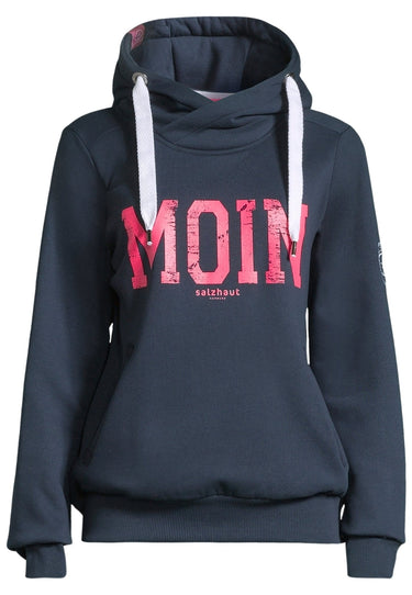salzhaut - SÜNN - MOIN Damen Tailliert - Damen - Frontprint - Hoodie - 12 - #farbe_navy