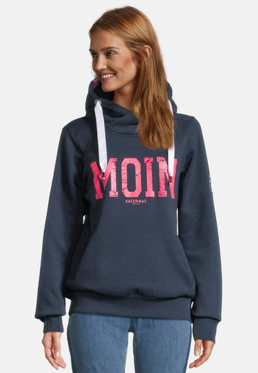 salzhaut - SÜNN - MOIN Damen Tailliert - Damen - Frontprint - Hoodie - 11 - #farbe_navy