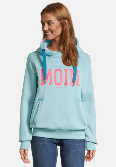salzhaut - SÜNN - MOIN Damen Tailliert - Damen - Frontprint - Hoodie - 6 - #farbe_aqua