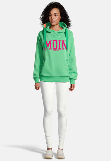 salzhaut - SÜNN - MOIN Damen Tailliert - Damen - Frontprint - Hoodie - 20 - #farbe_apple-green-neon-pink