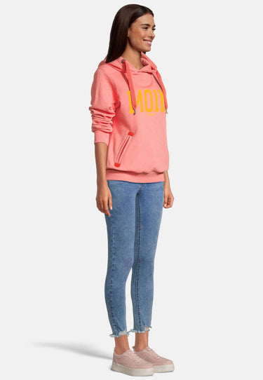 salzhaut - SÜNN - MOIN Damen Tailliert - Damen - Frontprint - Hoodie - 5 - #farbe_coral