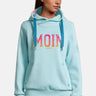 salzhaut - SÜNN - MOIN FARBVERLAUF Damen - Damen - Frontprint - Kapuzenpulli - 1 - #farbe_aqua-neon-orange-neon-pink