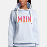 salzhaut - SÜNN - MOIN FARBVERLAUF Damen Tailliert - Damen - Frontprint - Kapuzenpulli - 6 - #farbe_light-blue-neonorange-neonpink