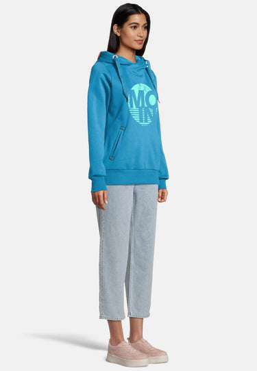 salzhaut - SÜNN - MOIN RUND Damen Leicht tailliert - Damen - Frontprint - Hoodie - 5 - #farbe_fjord-yucca
