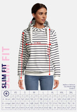 Salzhaut - SÜNN - RINGEL Damen Tailliert - Hamburg - Hoodie - Kapuze - 6 - #farbe_navy-offwhite