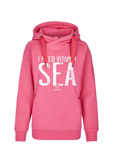 salzhaut - SÜNN - VITAMIN SEA Damen Leicht tailliert - Frontprint - Hamburg - Hoodie - 7 - #farbe_pink