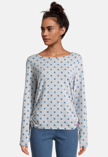 salzhaut - SVEA Damen normale Passform - Hamburg - Langarmshirt - Punkte - 1 - #farbe_grey-melange