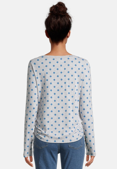 salzhaut - SVEA Damen normale Passform - Hamburg - Langarmshirt - Punkte - 4 - #farbe_grey-melange