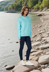 salzhaut - TAGEL Damen Pullover Relaxed-Fit - adenauer & co - Anker - Basic - 23 - #farbe_Aqua
