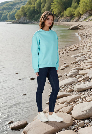salzhaut - TAGEL Damen Relaxed-Fit - Damen - kuschelig - Longsleeve - 17 - #farbe_aqua