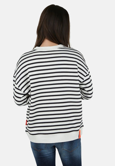 salzhaut - TAIER Damen Relaxed-Fit - Damen - Longsleeve - Pullover - 4 - #farbe_navy-offwhite