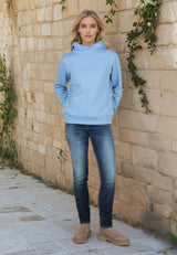 Salzhaut - TALKEN Damen Relaxed-Fit - Hoodie - Kapuzenpullover - Langarmshirt - 13 - #farbe_ice-blue