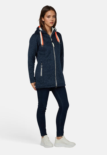 salzhaut - TÄRGERN Damen Relaxed-Fit - Fleece - Jacke - Mantel - 5 - #farbe_navy