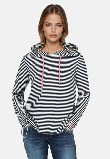 salzhaut - TEGE Damen Relaxed - Fit - Damen - Hoodie - Kapuze - 3 - #farbe_navy-offwhite