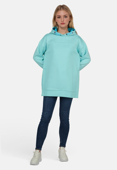 salzhaut - TIEKE Damen Relaxed-Fit - Hoodie - Kapuzenpullover - Langarmshirt - 1 - #farbe_aqua