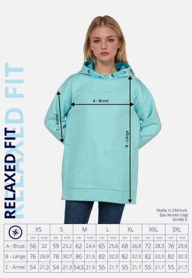 salzhaut - TIEKE Damen Relaxed-Fit - Hoodie - Kapuzenpullover - Langarmshirt - 6 - #farbe_aqua