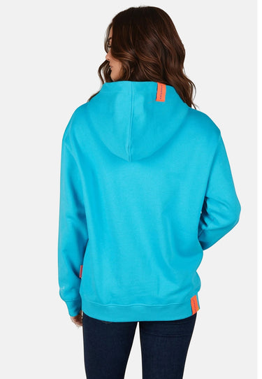 salzhaut - TIEREN Damen Oversized - Hoodie - Kapuzenpullover - Langarmshirt - 17 - #farbe_scuba-blue