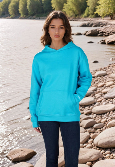 salzhaut - TIEREN Damen Oversized - Hoodie - Kapuzenpullover - Langarmshirt - 16 - #farbe_scuba-blue