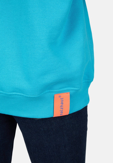 salzhaut - TIEREN Damen Oversized - Hoodie - Kapuzenpullover - Langarmshirt - 19 - #farbe_scuba-blue