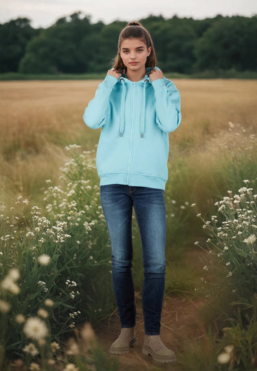 salzhaut - TOPE Damen Relaxed-Fit - Basic Casual - Damen - Hoodie - 7 - #farbe_aqua