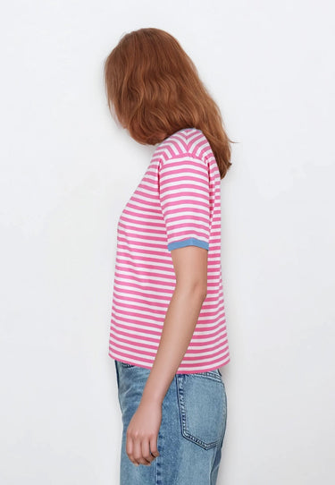 salzhaut - UCK Damen Relaxed-Fit - Bluse - Polo-Shirt - Rundhals - 10 - #farbe_offwhite-blossom