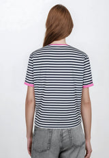 Salzhaut - UCK Damen Relaxed-Fit - Bluse - Polo-Shirt - Reduziert - 4 - #farbe_navy-offwhite