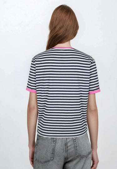 salzhaut - UCK Damen Relaxed-Fit - Bluse - Polo-Shirt - Rundhals - 4 - #farbe_navy-offwhite