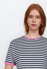 Salzhaut - UCK Damen Relaxed-Fit - Bluse - Polo-Shirt - Reduziert - 3 - #farbe_navy-offwhite