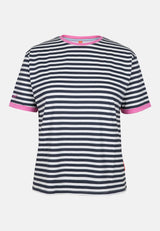 Salzhaut - UCK Damen Relaxed-Fit - Bluse - Polo-Shirt - Reduziert - 2 - #farbe_navy-offwhite