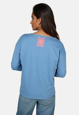 Salzhaut - UNNERWEGS Damen Relaxed-Fit - Backprint - Hoodie - Langarmshirt - 11 - #farbe_ice-blue